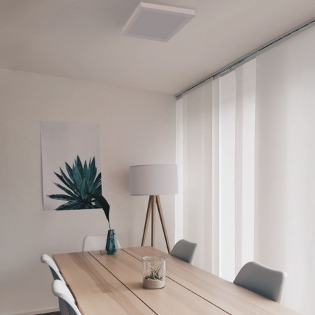 Sala de estudio decorada con PLAFON LED 30W 4000K KNOW CUADRADO BLANCO
