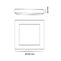 Cota PLAFON LED 6W 4000K KNOW CUADRADO GRIS