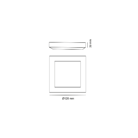 Cota PLAFON LED 6W 4000K KNOW CUADRADO BLANCO