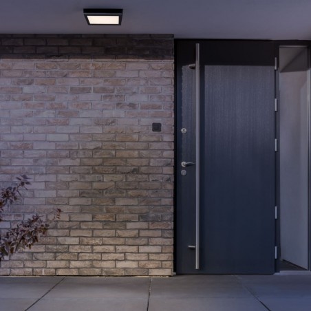 Know LED Flush Mount 18W IP54 Square Anthracite Grey