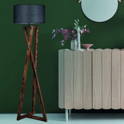 Recibidor decorado con Lámpara de pie de madera Model 4 gris antracita