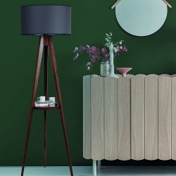 Recibidor de hogar decorado con Lámpara de pie de madera Model 1 gris antracita