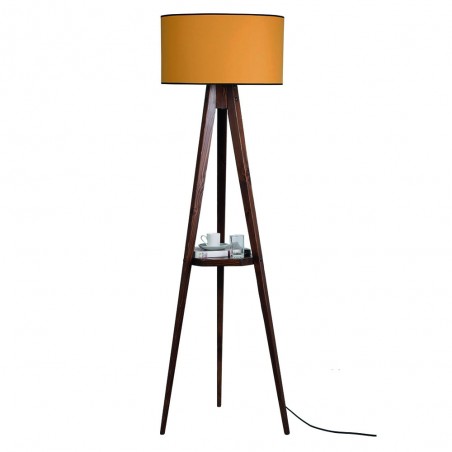 Model 1 Deco Mustard Wooden Floor Lamp 1xE27