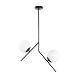 Model 9 Deco 2-Light Pendant Lamp Black