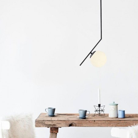 Model 9 Deco 1-Light Pendant Lamp Black