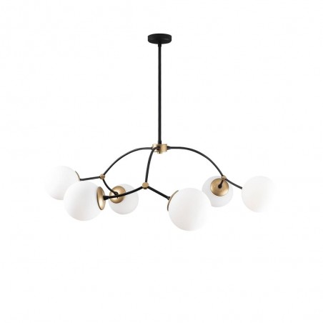 Lámpara de techo de 6 luces con tulipas de cristal Model 5