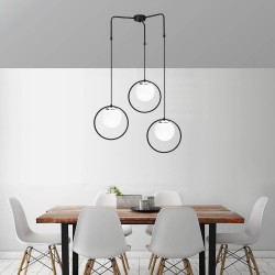Comedor decorado con Lámpara de techo colgante de 3 luces Model 10