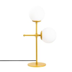 Lámpara de mesa dorada con dos luces Model 8
