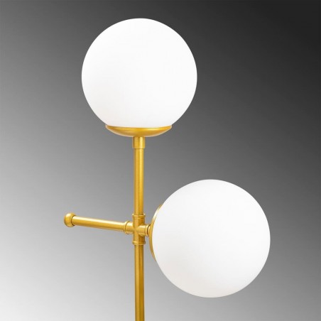 Detalles de la Lámpara de mesa dorada con dos luces Model 8