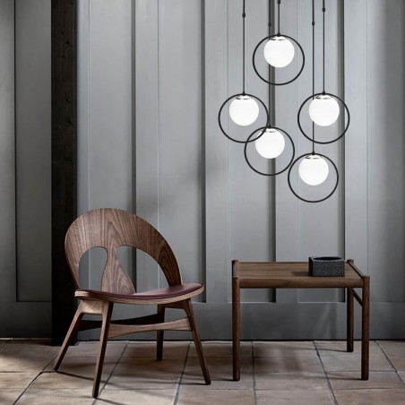 Model 10 Deco 5-Light Cluster Pendant Lamp Black