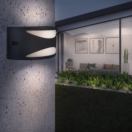 Jardín iluminado con Aplique IP54 Mint 1xE27 Antracita