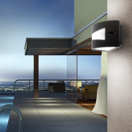 Piscina exterior iluminada con Aplique IP54 Mota 1xE27 Antracita