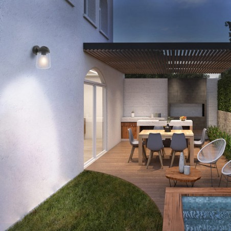 Jadín con piscina iluminado con Aplique IP44 Nera 1xE27