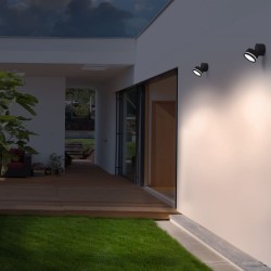 Jardín iluminado con Aplique IP54 Tivo led 6W redondo