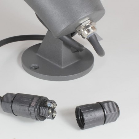 Detalle conector cable Aplique y baliza IP65 Put led 12W