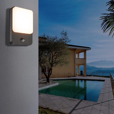 Applique murale LED Sun 8W 4000K IP54 avec détecteur