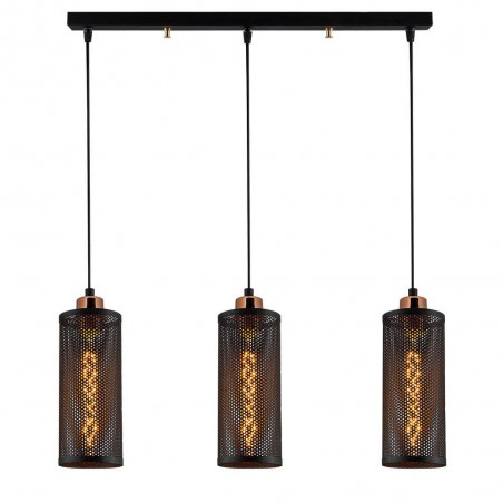 Model 13 Deco 3-Light Tracking Pendant Lamp Black