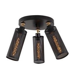 Model 13 Deco 3-light Ceiling Lamp Black