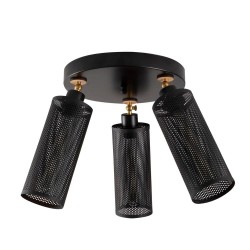 Model 13 Deco 3-light Ceiling Lamp Black