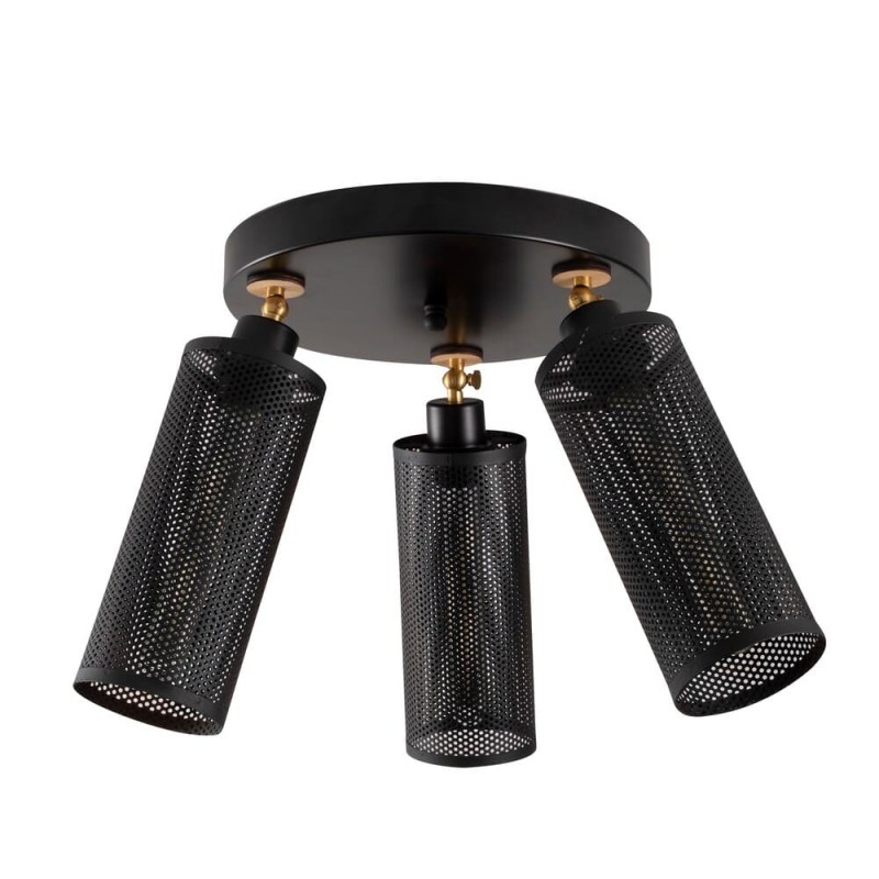 Plafonnier Modèle 13 Déco 1 Lumière Noir