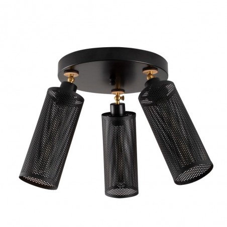 Model 13 Deco 3-light Ceiling Lamp Black