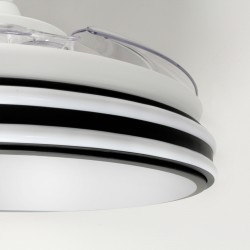 Detalle difusor LED Ventilador de techo DC Louis 35W LED CCT Dimmable Blanco