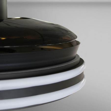 Detalle palas transparente oscura Ventilador de techo DC Louis 35W LED CCT Dimmable Negro