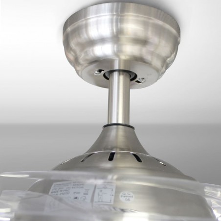 Detalle florón Ventilador DC María LED-CCT y Altavoz oculto