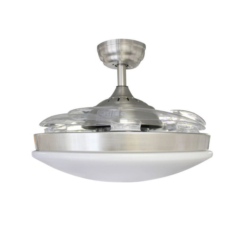 Ventilador DC María LED-CCT y Altavoz oculto visto de perfil