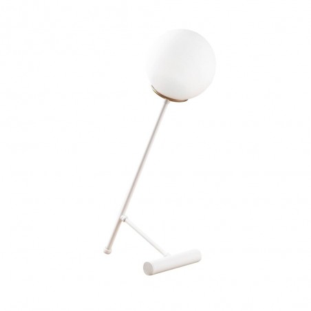 Lampe de table Blanche Modèle 17 Déco Abat-jour Opal
