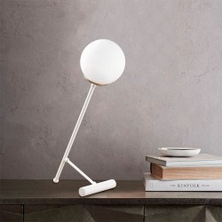 Lampe de table Blanche Modèle 17 Déco Abat-jour Opal