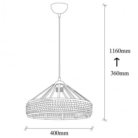 Model 19 Deco Pendant Lamp Ajustable Height