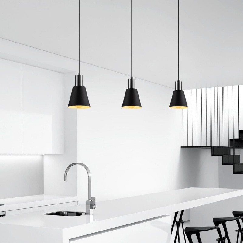 Model 21 Deco Pendant Lamp Black Ajustable Height