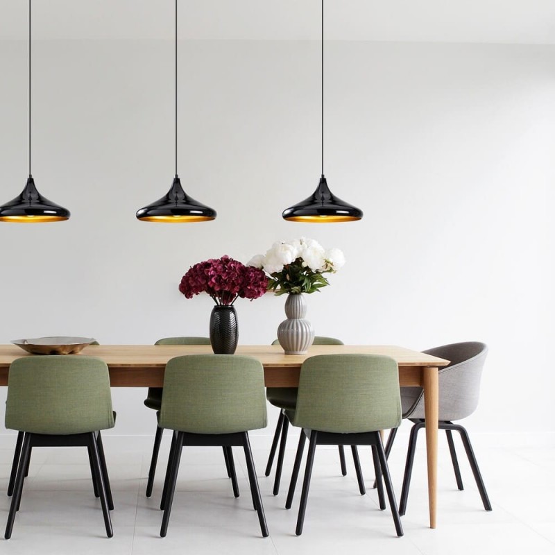 Suspension Noire Modèle 24 Déco Intérieur Doré