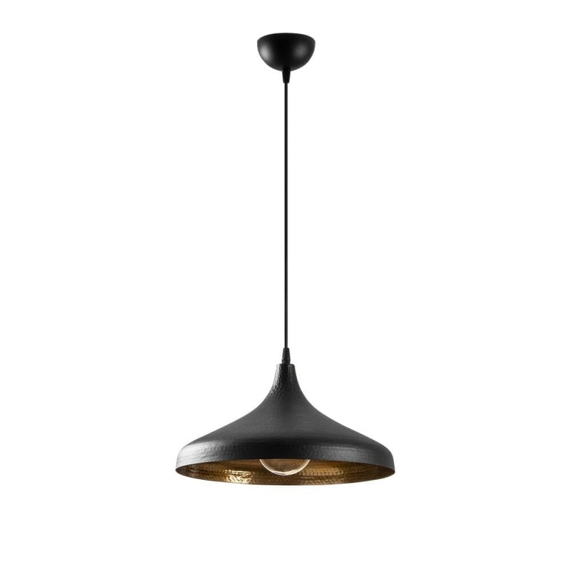 Suspension Modèle 23 Déco Noir Intérieur Doré