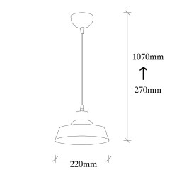 Model 29 Deco Black Pendant Lamp Golden Interior