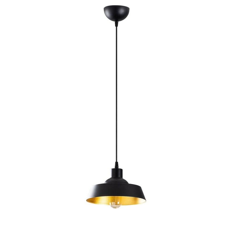 Model 29 Deco Black Pendant Lamp Golden Interior