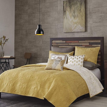 Model 28 Deco Black Pendant Lamp Golden Interior