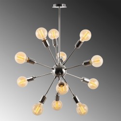 Modèle 31 Deco Lustre 10 lumières Sphère Sputnik Chromé