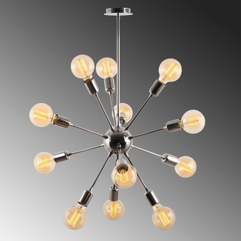 Modèle 31 Deco Lustre 10 lumières Sphère Sputnik Chromé