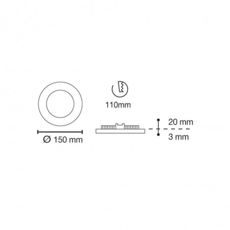 Downlight LED Novo Lux 6W 4000K Blanc