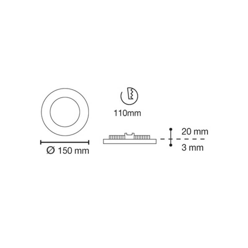 Novo LNovo Lux LED Downlight Round 6W Redux LED Downlight Round 6W Red