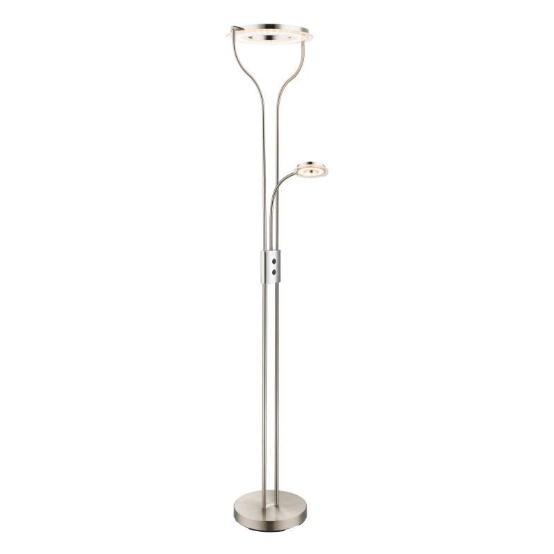 Garona LED Floor Lamp 20W+5W Nickel