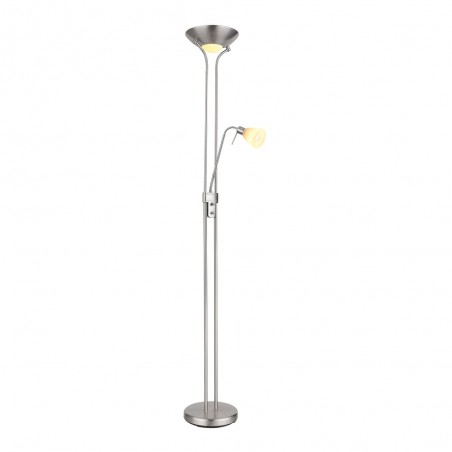 Lampadaire à deux lumières Varia Nickel