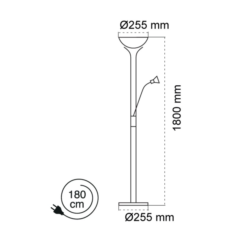 Varia Floor lamp 2-Light Nickel