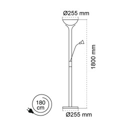 Varia Floor lamp 2-Light Antique Brass