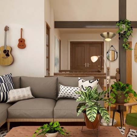 Varia Floor lamp 2-Light Antique Brass