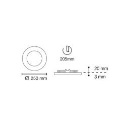 Downlight LED Novo Lux 20W 4000K Rojo