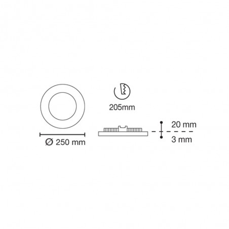 Downlight LED Novo Lux 20W 4000K Rojo