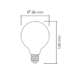 Dimmable LED Bulb G95 8W 2000K